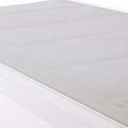 Tumbona alta de aluminio con ruedas Hilde blanco