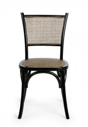 Silla de madera negra estilo vintage