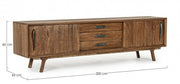 Mueble TV vintage Sherman 2 puertas 3 cajones