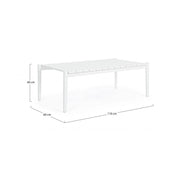 Mesa de centro blanca Calypso 110x60 cm