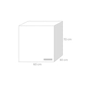 Armario de pared para cocina Fresno Blanco Cm 60x32xH 72 1 puerta