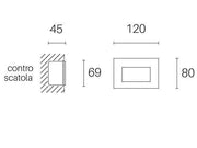 Empotrable Liso 3W Led 4000K linea enchufe grafito