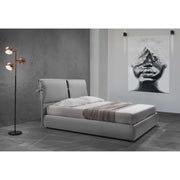 Cama doble contenedor Fiocco en tela gris