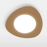 Lámpara de techo de metal dorado con LED integrado 42x h5 cm