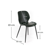 Silla en soft-touch 55cm x 45cm H. 83cm