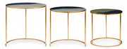 Set de 3 mesas metalicas estilo ambiente