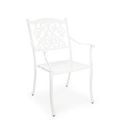 Silla de exterior Ivrea blanca con reposabrazos