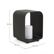 Lámpara Led Ridley aluminio antracita 35h cm