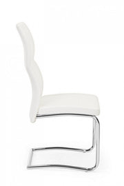 Silla de diseño en ecopiel blanca THELMA 44x58x h104 cm