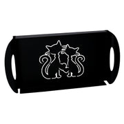 Bandeja rectangular metal gato negrocm41x20h5