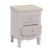 Gabinete de madera Nuremberg 2 cajones crema cm37x30h54