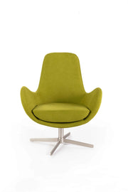 Sillón giratorio verde 64 cm x 72 cm A. 42 cm