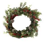 Corona plástica roja redonda cm ø55