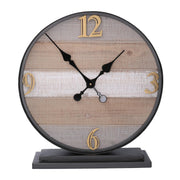 Reloj de sobremesa madera metal cm43,9x11,9h48