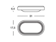 Plafón ovalado 18W Led 4000K linea blanca orion