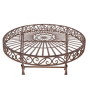 Mesa rústica de metal marrón Melanie