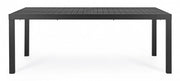 Mesa de exterior HILDE en aluminio antracita extensible 200-300x100x h75 cm