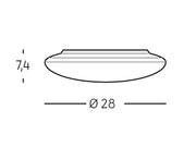 Plafón 24W Led 4000K linea orquidea blanca