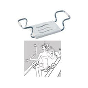 Asiento para bañera ajustable en acero pintado blanco 19 x 26 x 65.5 cm