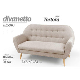 Diseño moderno Sofá Tortora de moda 142 x 64 x 84 H CM CM