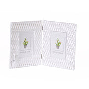 Marco de fotos de sobremesa cactus blanco maderamultiple 2p cm38x24x1