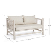 Sofá con cojines Sahel en madera de teca