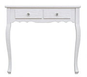 Consola 2 cajones en madera blanca Blanc 80 x 40 x 75 cm