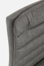 Taburete de bar Connor gris oscuro en ecopiel vintage