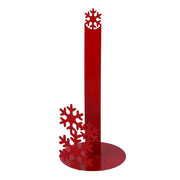 Toallero de metal redondo copo de nieve rojo cm ø15h33