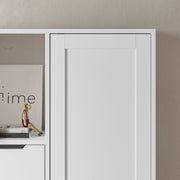 Mueble multiusos Yada midi blanco con 1 puerta, 4 cajones 164.5 cm alto x 77 cm ancho x 29.6 cm profundo