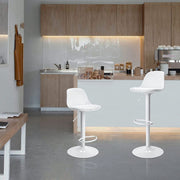 Sgabello blanco ajustable completamente 36x40x85 cm