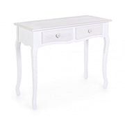 Consola shabby en MDF con dos cajones Blanco CHARELENE L 90x40x h78 cm