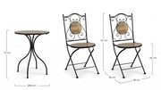 Conjunto de 3 mesas plegables Kansas y 2 sillas