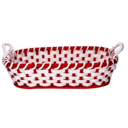 Cesta mimbre roja rectangular cm46x36h13