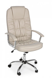 Sillón de oficina en ecopiel gris paloma Dehli