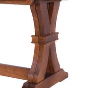 Mesa rectangular extensible de madera maciza color nogal 85x180-360xh79 cm