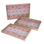 Bandeja rectangular madera naranja 1-3 cm45x30h4