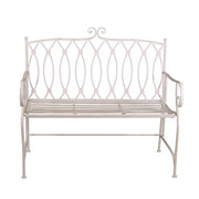 Banco de exterior Ragusa de metal blanco 104x 55 x h90 cm