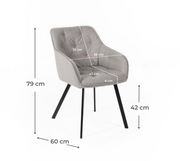 Silla de tela 60cm x 55cm H. 79cm
