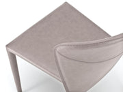 Silla polipiel y asiento gris claro 49x56x82h cm