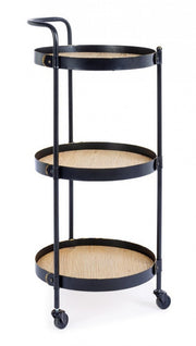 Carrito Jerrod vintage de 3 estantes