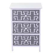 Cajonera Gianna blanco gris 3 cajones cm40x29h58