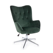 Sillón de diseño en terciopelo verde