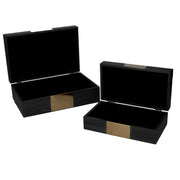 Caja madera negra rectangular 1-2 cm31x20h10