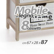 Modernos cajones decorados 8 cajones 67 x 28 x 87 H CM CM