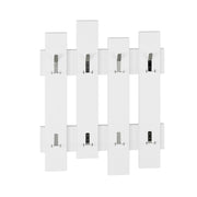 Perchero de pared blanco con 8 ganchos Wave 64xh.81 cm