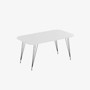 Mesa rectangular rectangular negra y piernas negras