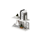 Elegantes estantes de pared en color blanco, 2,2x90x23cm