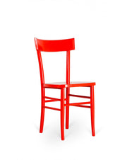 2x Silla de madera lacada Brera melocotón STS