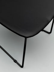 Silla polipiel y asiento negro 47,5x45,5x89h cm